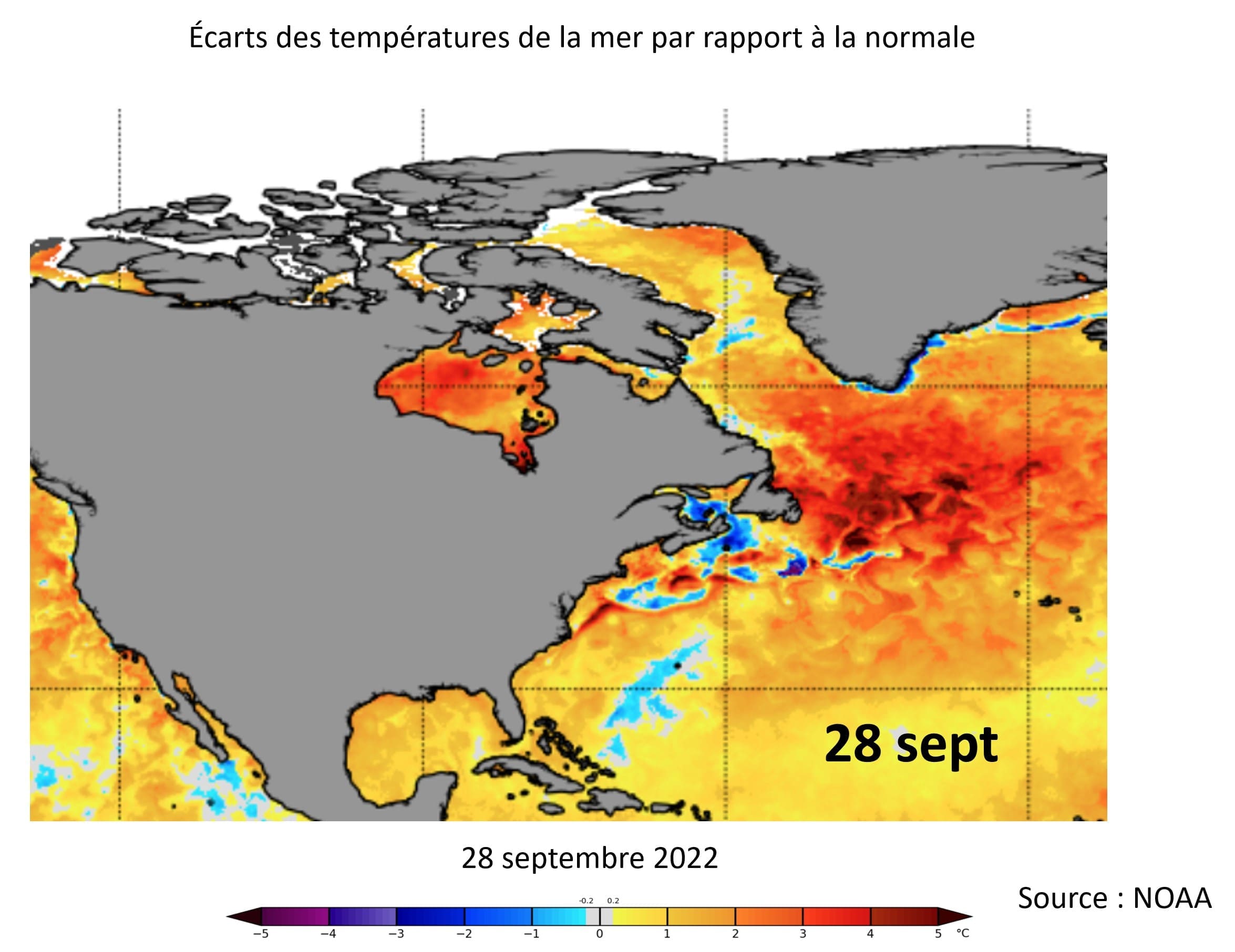 ecarts temperature mer 28 sept fiona